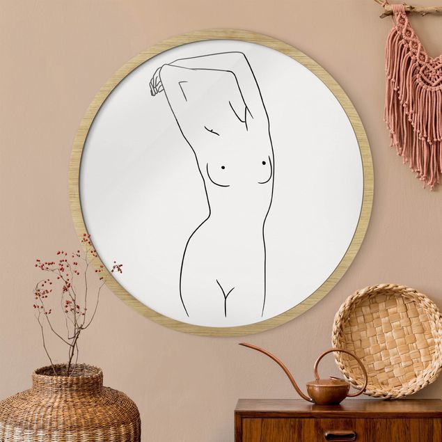 Estilos artísticos Line Art Nude Art Of A Woman Black And White