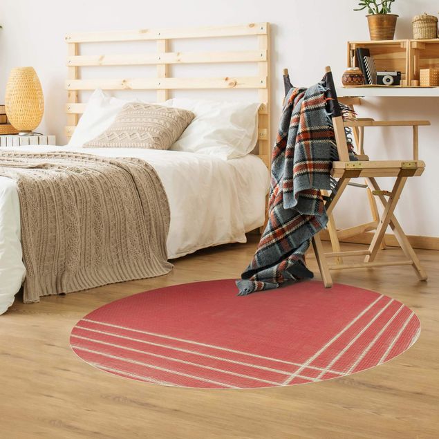 Alfombras modernas Lines Meeting On Red