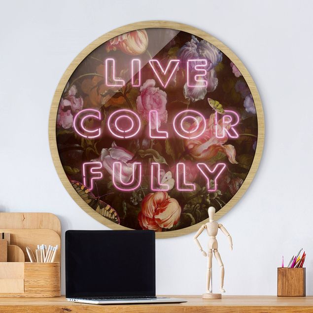 Pósters enmarcados de cuadros famosos Live Color Fully