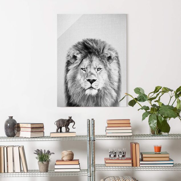Cuadros leones Lion Linus Black And White