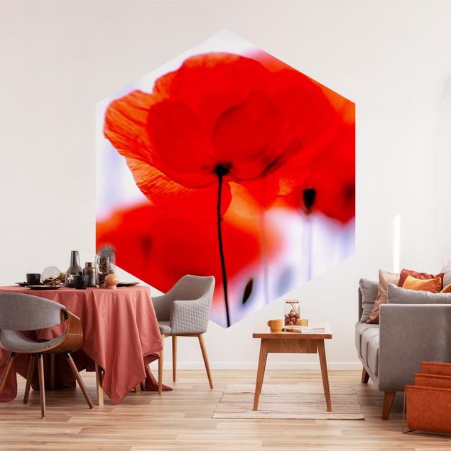 Papel pintado salón moderno Magic Poppies