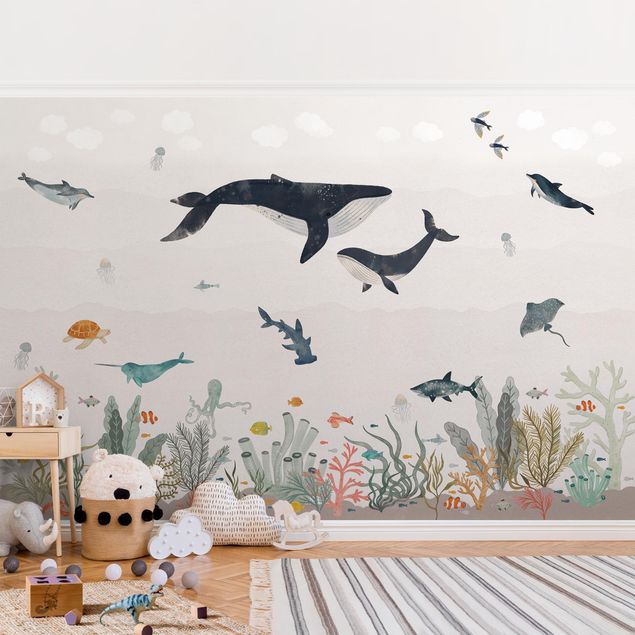 Papel pintado peces baño Magical Underwater World