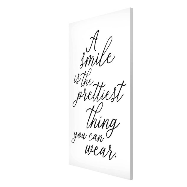 Cuadros frases A Smile Is The Prettiest Thing