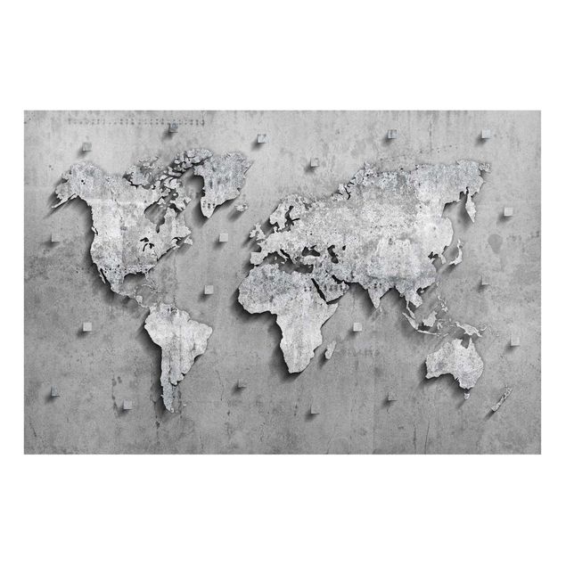 Tableros magnéticos mapamundi Concrete World Map