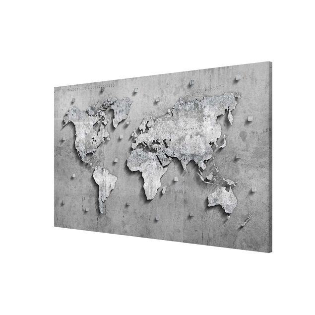 Tableros magnéticos efecto piedra Concrete World Map