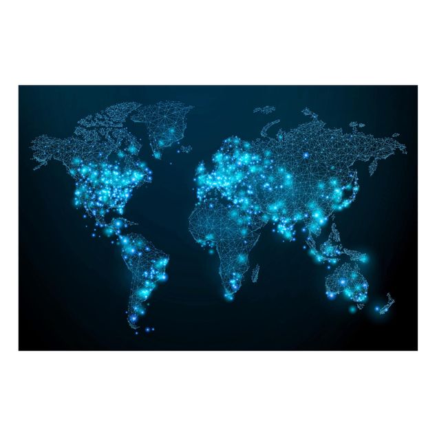 Tableros magnéticos mapamundi Connected World World Map