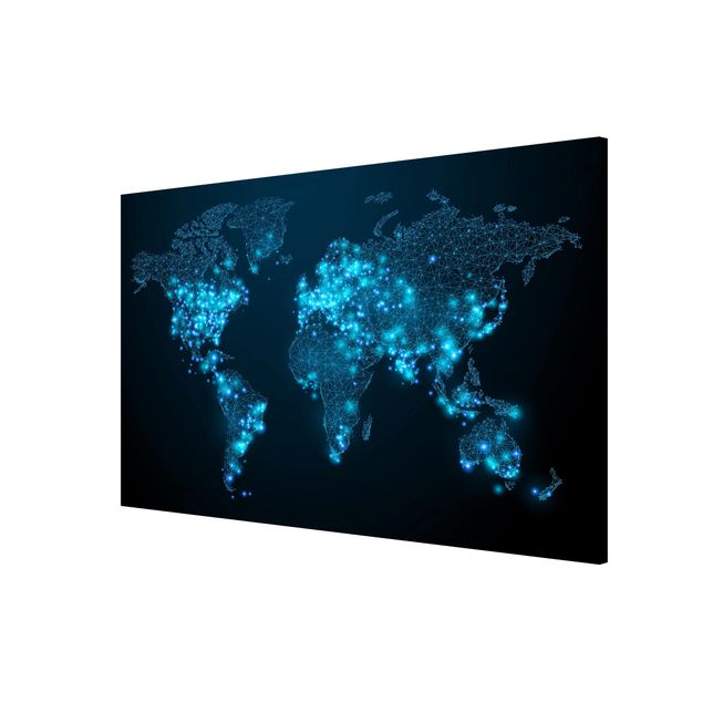 Cuadro de mapamundi Connected World World Map