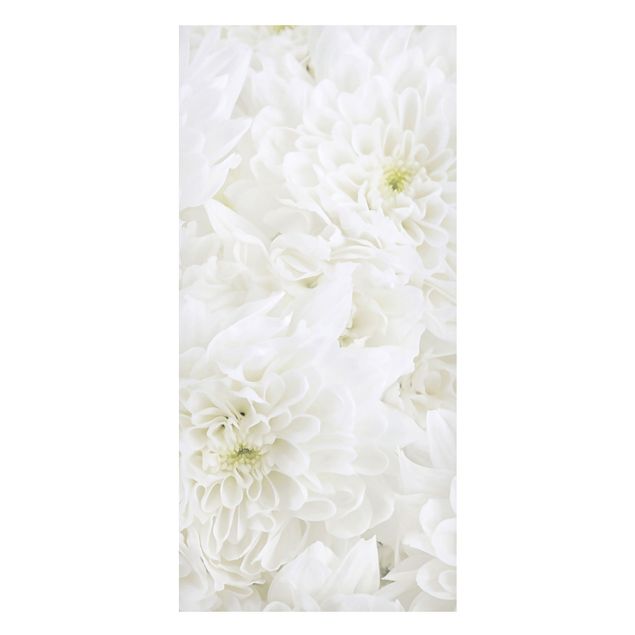 Tableros magnéticos flores Dahlias Sea Of Flowers White