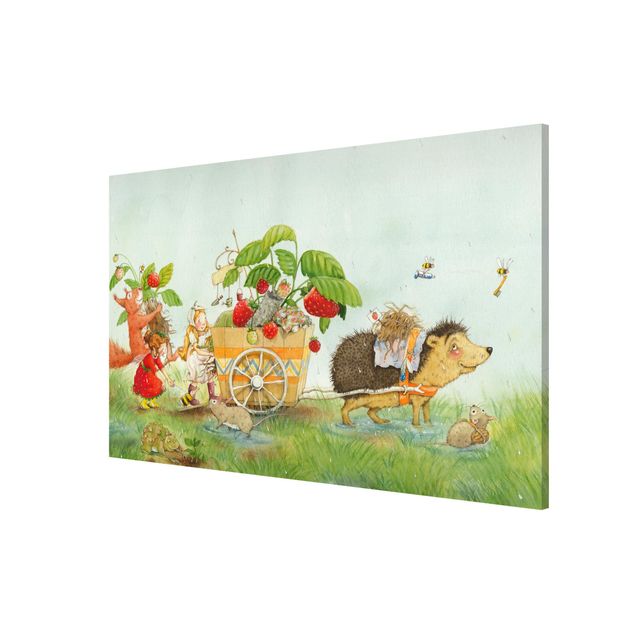 Cuadros modernos Little Strawberry Strawberry Fairy - With Hedgehog