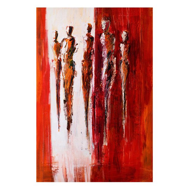 Reproducciónes de cuadros Petra Schüßler - Five Figures In Red 01