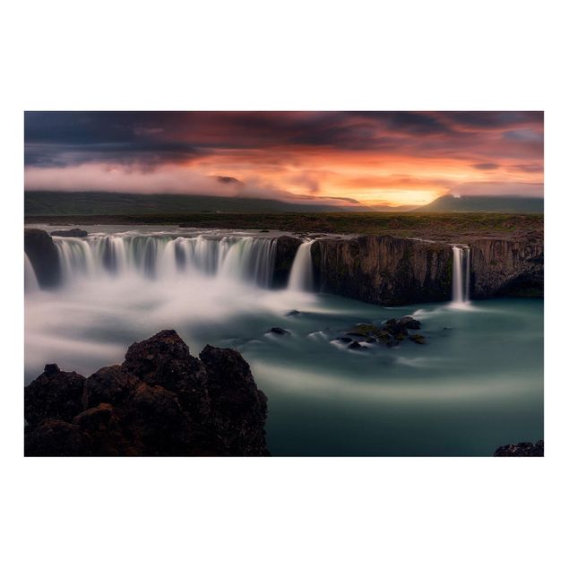 Cuadros paisajes naturaleza Goðafoss Waterfall In Iceland