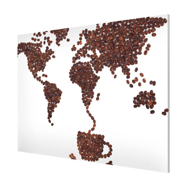 Tableros magnéticos mapamundi Coffee around the world