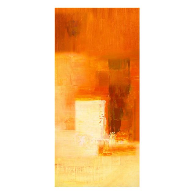 Láminas de cuadros famosos Petra Schüßler - Composition In Orange And Brown 03