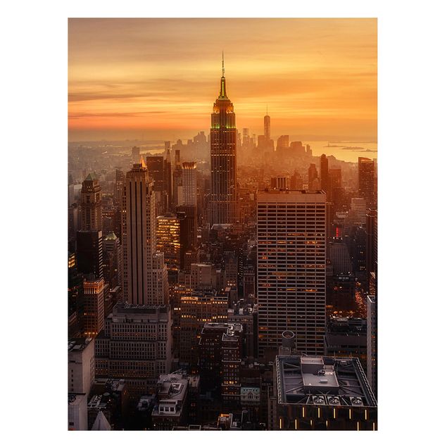 Cuadros Nueva York Manhattan Skyline Evening