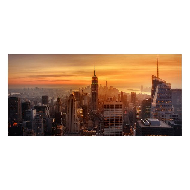 Cuadros de Nueva York Manhattan Skyline Evening