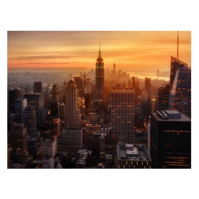 Cuadros de Nueva York Manhattan Skyline Evening