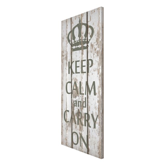 Tableros magnéticos efecto madera No.RS183 Keep Calm And Carry On