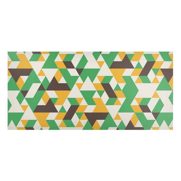 Cuadros de patrones No.RY34 Green Triangles