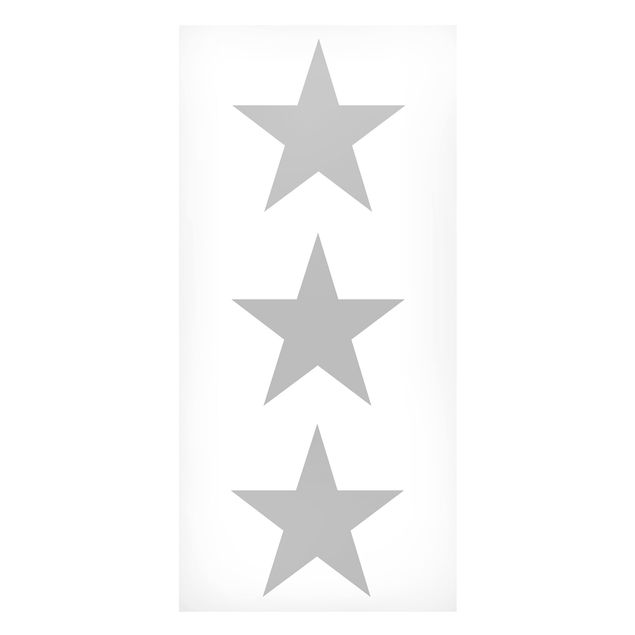Cuadros de patrones Large Grey Stars On White