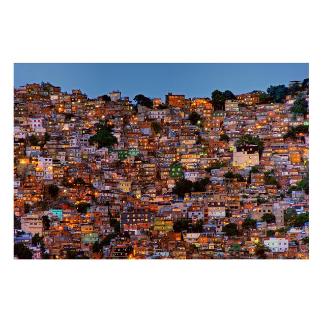 Cuadros ciudades Rio De Janeiro Favela Sunset