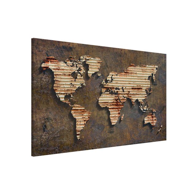 Decoración de cocinas Rust World Map