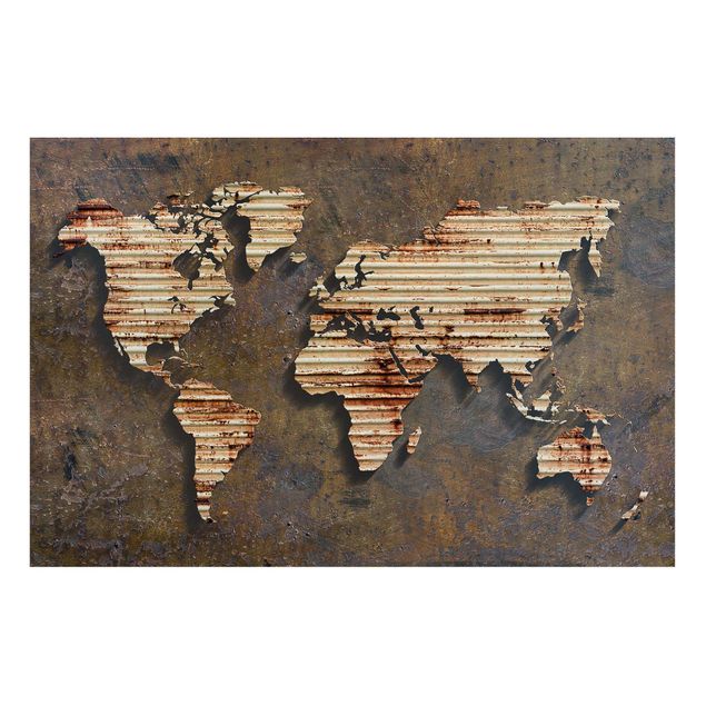 Tableros magnéticos mapamundi Rust World Map