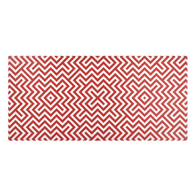 Cuadros de patrones Red Geometric Stripe Pattern