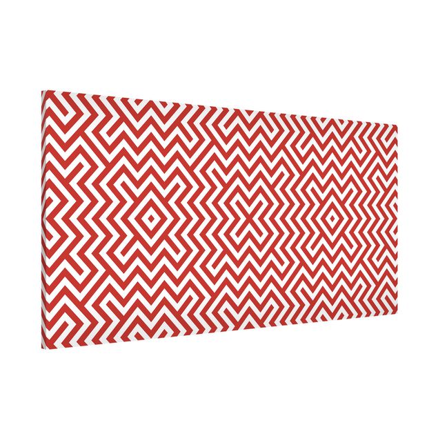 Decoración en la cocina Red Geometric Stripe Pattern