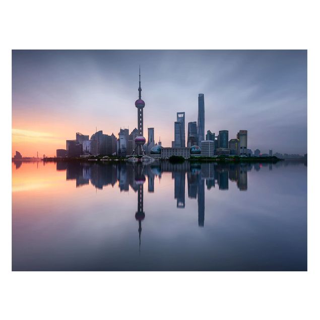 Cuadros ciudades Shanghai Skyline Morning Mood