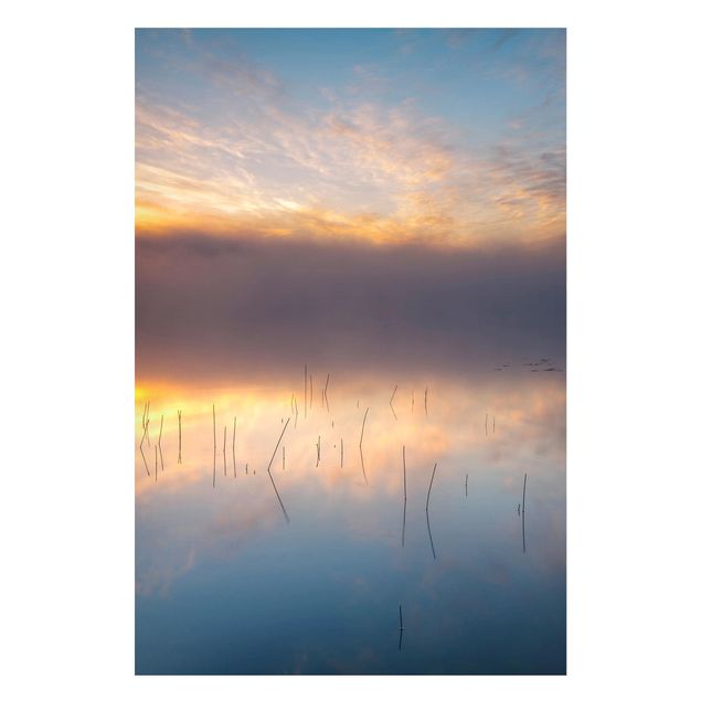 Cuadros de paisajes naturales  Sunrise Swedish Lake