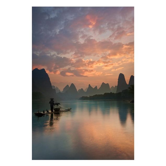 Cuadros de montañas Sunrise Over Chinese River