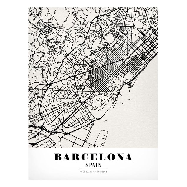 Tableros magnéticos mapamundi Barcelona City Map - Classic