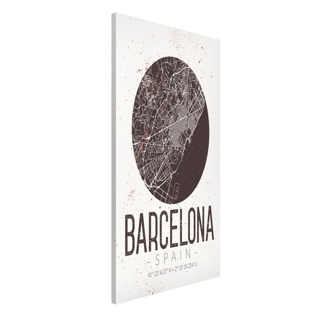 Decoración cocina Barcelona City Map - Retro