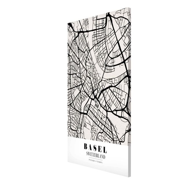 Tableros magnéticos frases Basel City Map - Classic