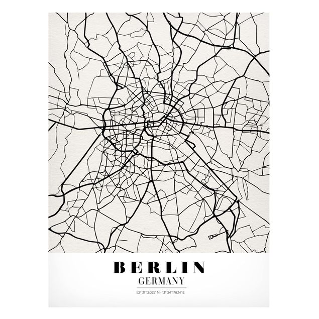 Tableros magnéticos mapamundi Berlin City Map - Classic