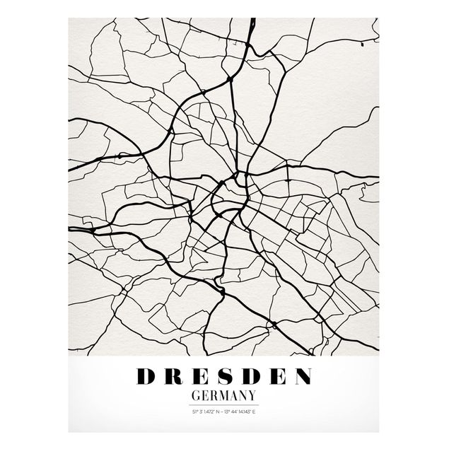 Tableros magnéticos mapamundi Dresden City Map - Classical