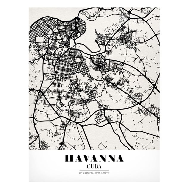 Tableros magnéticos mapamundi Havana City Map - Classic