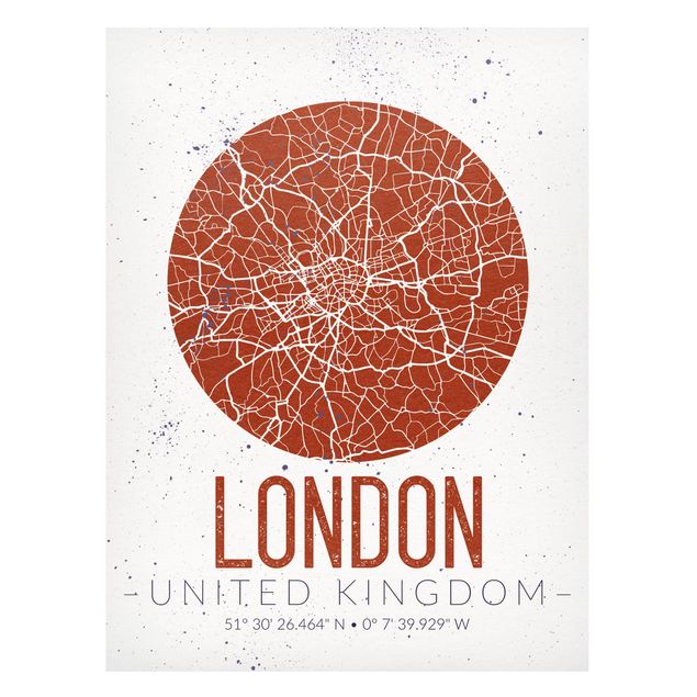 cuadros-arquitectura-skyline-londres City Map London - Retro