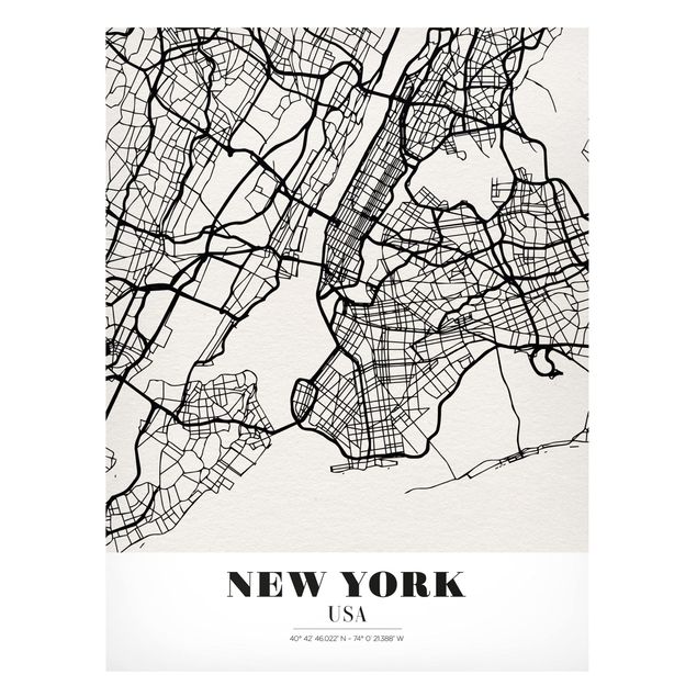 Cuadros de Nueva York New York City Map - Classic