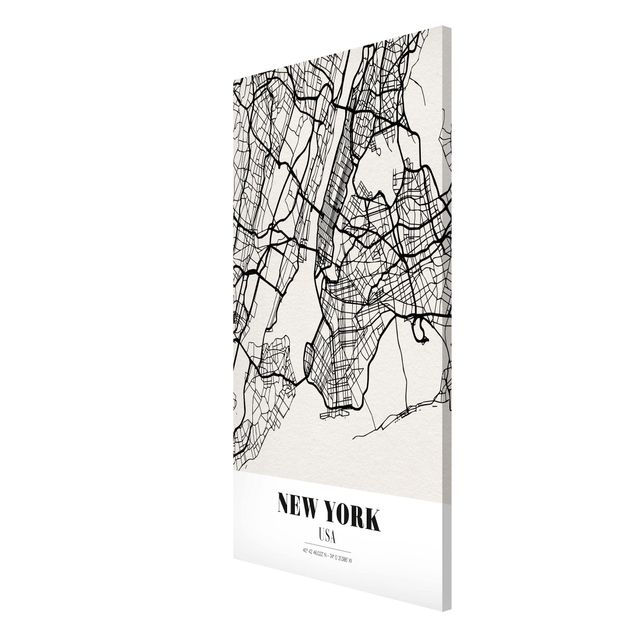 Tableros magnéticos mapamundi New York City Map - Classic