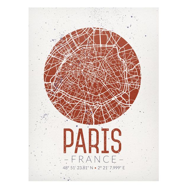Cuadros de parís City Map Paris - Retro