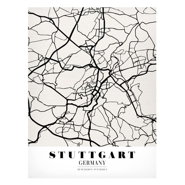 Tableros magnéticos mapamundi Stuttgart City Map - Classic
