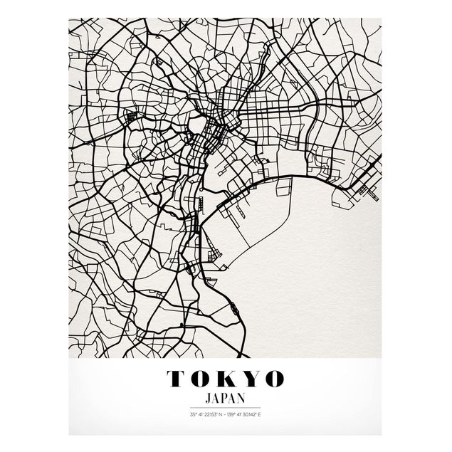 Cuadros Tokio Tokyo City Map - Classic