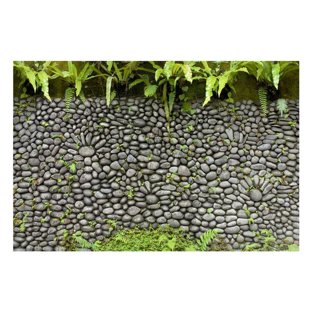 cuadros-3d Stone Wall With Plants