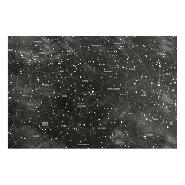 Tableros magnéticos mapamundi Map Of Constellations Blackboard Look