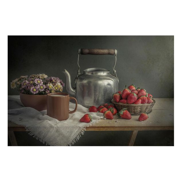 Tableros magnéticos flores Still Life with Strawberries