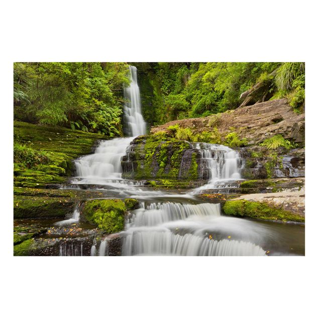 Cuadros de paisajes naturales  Upper Mclean Falls In New Zealand