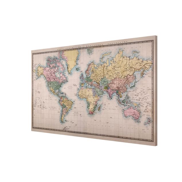 Cuadros mapamundi Vintage World Map Around 1850