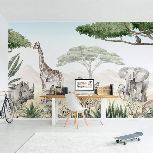 Papel pintado jirafas Majestic animal world of the savannah