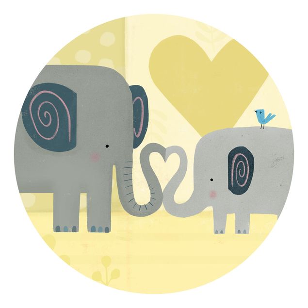 Papel pintado infantil animales Mum And I - Elephants